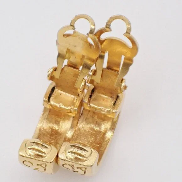 CHANEL CC Logo Earrings Clip-On GHW France 83RF992 - Picture 14 of 14